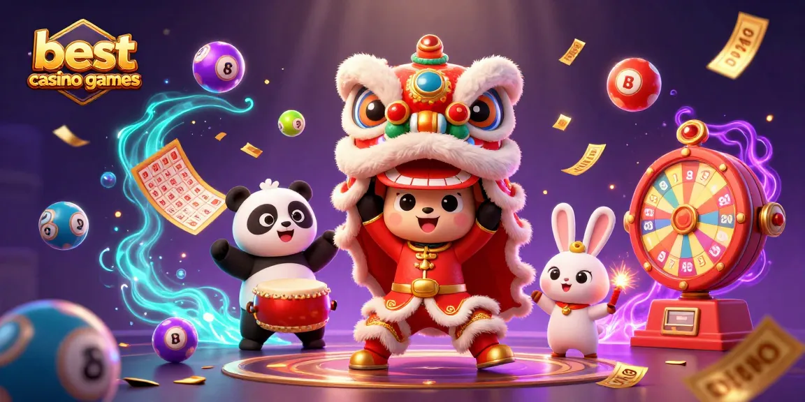 Experience the best casino games in an energetic 3D scene with dynamic characters and vibrant elements.