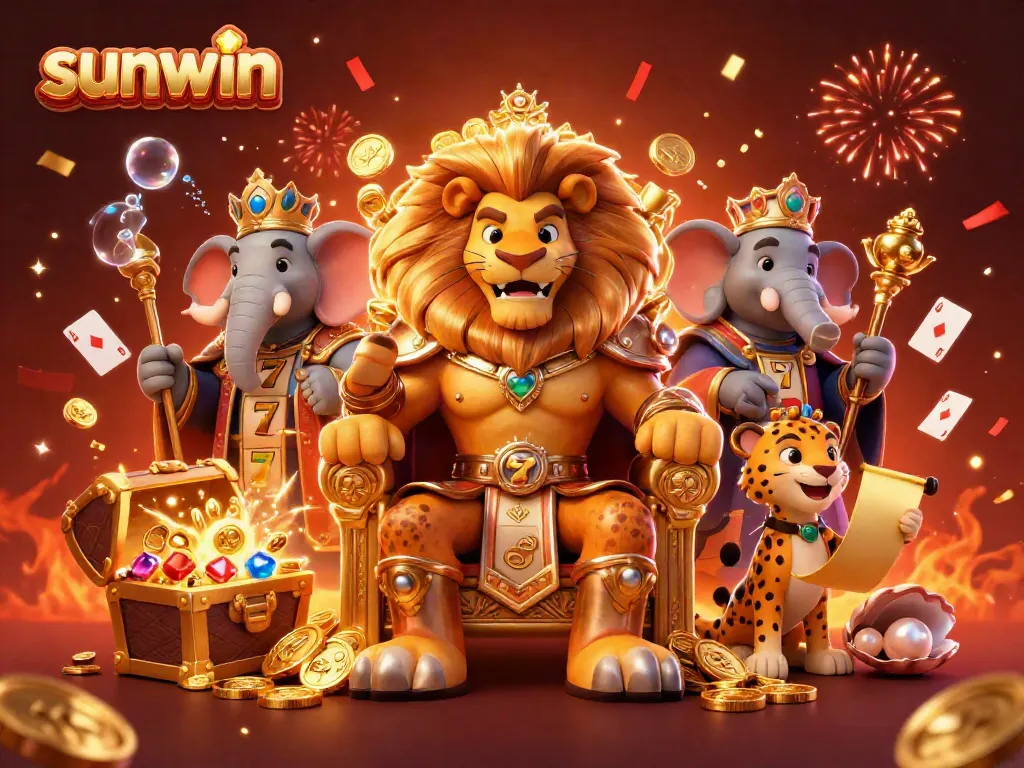 Experience thrilling gameplay at sunwin with vibrant casino elements and lively characters