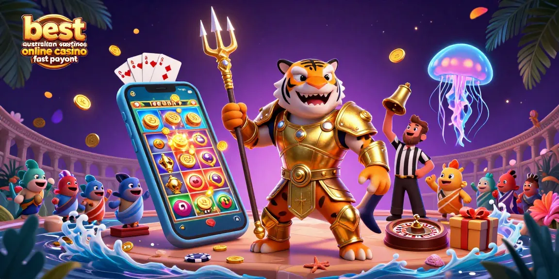 Experience the excitement at the best australian online casino fast payout with vibrant game elements and dynamic characters.
