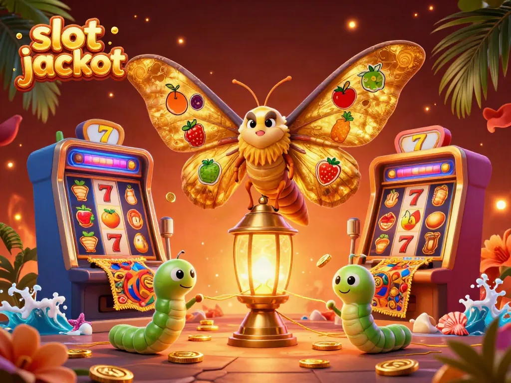 Spin the vibrant slot jackpot with colorful reels and golden symbols in this 3D illustration.